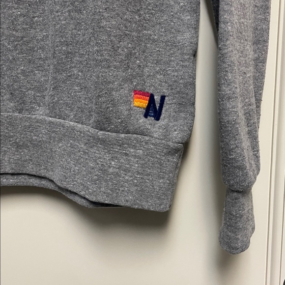 Aviator Nation Gray and Blue Crewneck Sweater - Picture 2 of 6